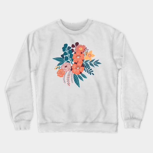 Boho Flower Bunch Crewneck Sweatshirt by Milibella